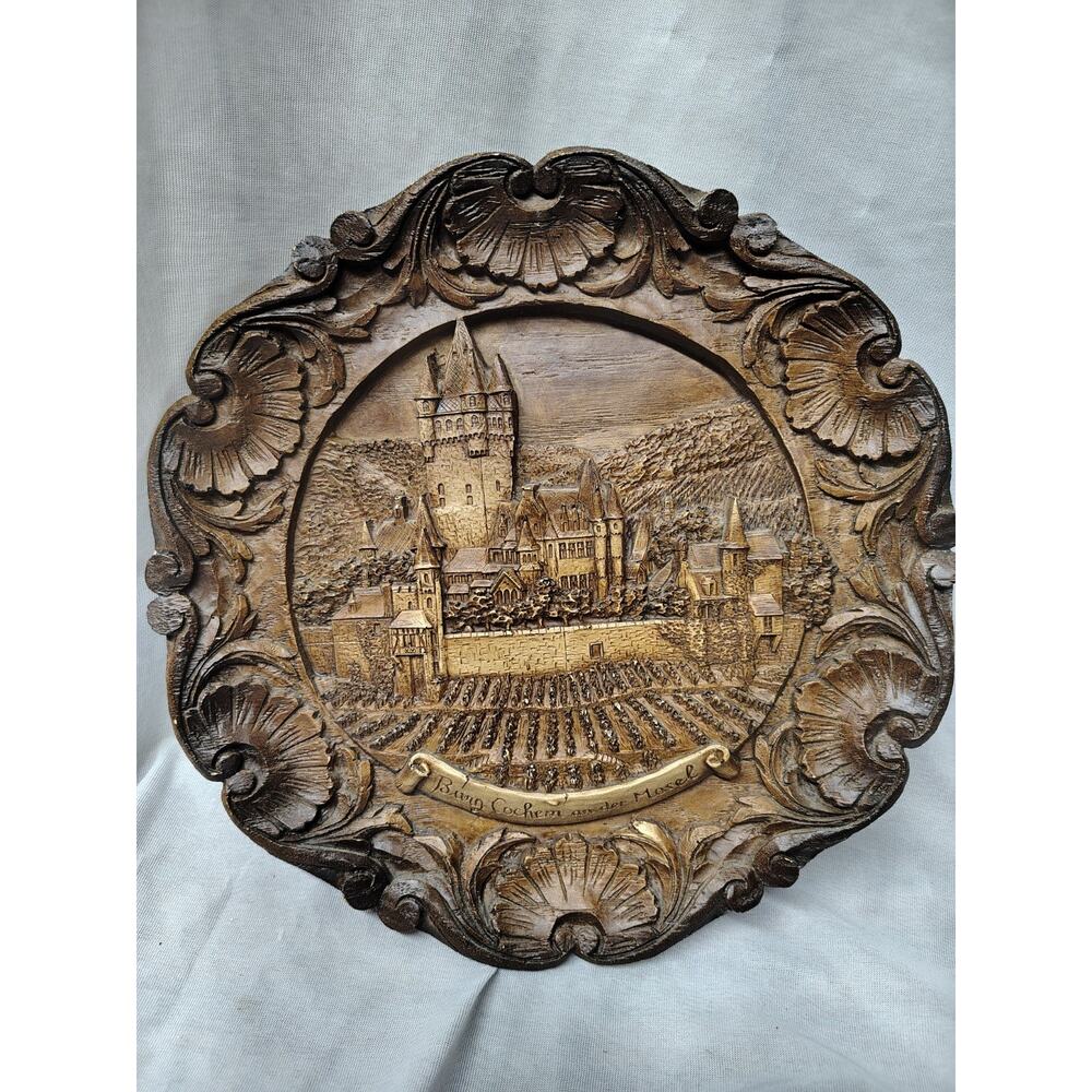 Vintage Wooden Wall Plaque Cohem an der Mosel - Germany